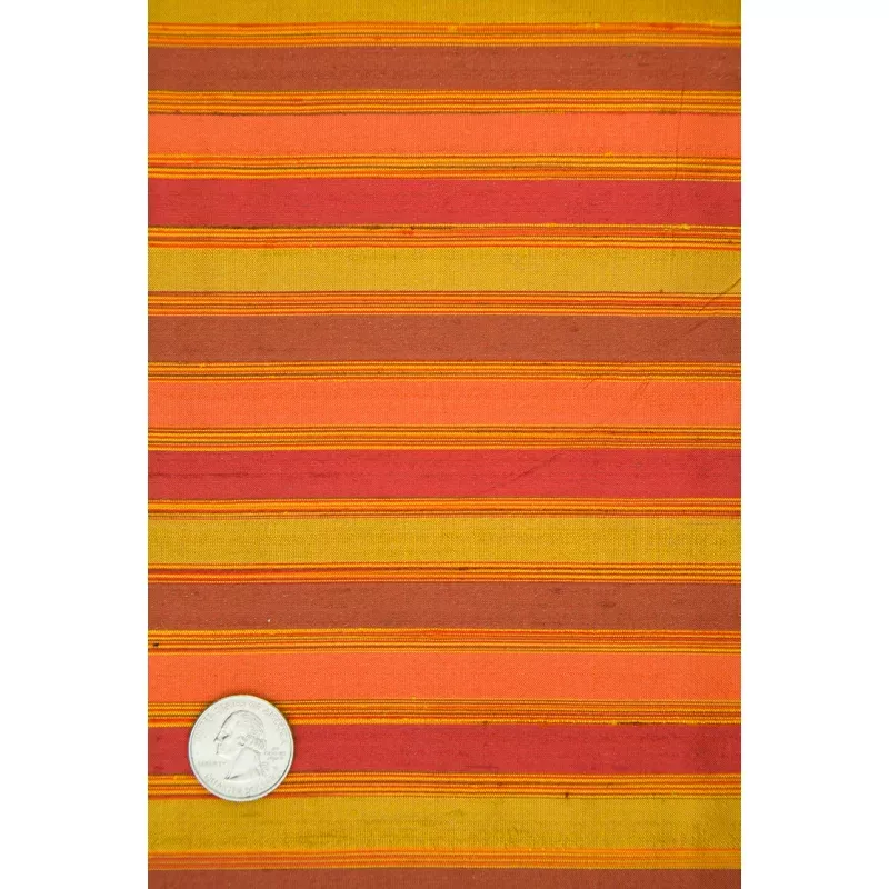 Multicolor Striped Silk Shantung 377 Fabric