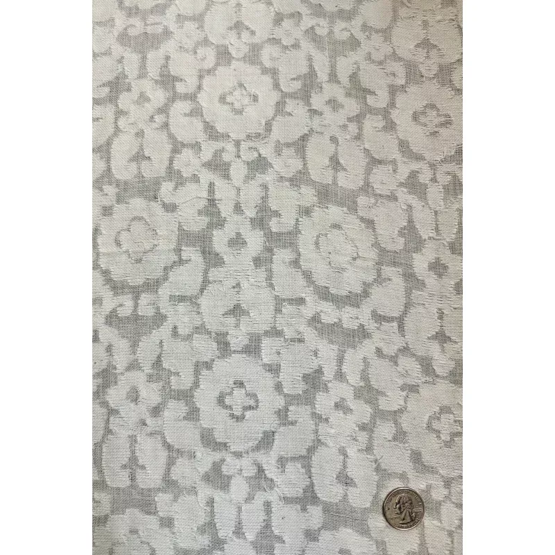 Natural White Patterned Cotton Novelty COT-030