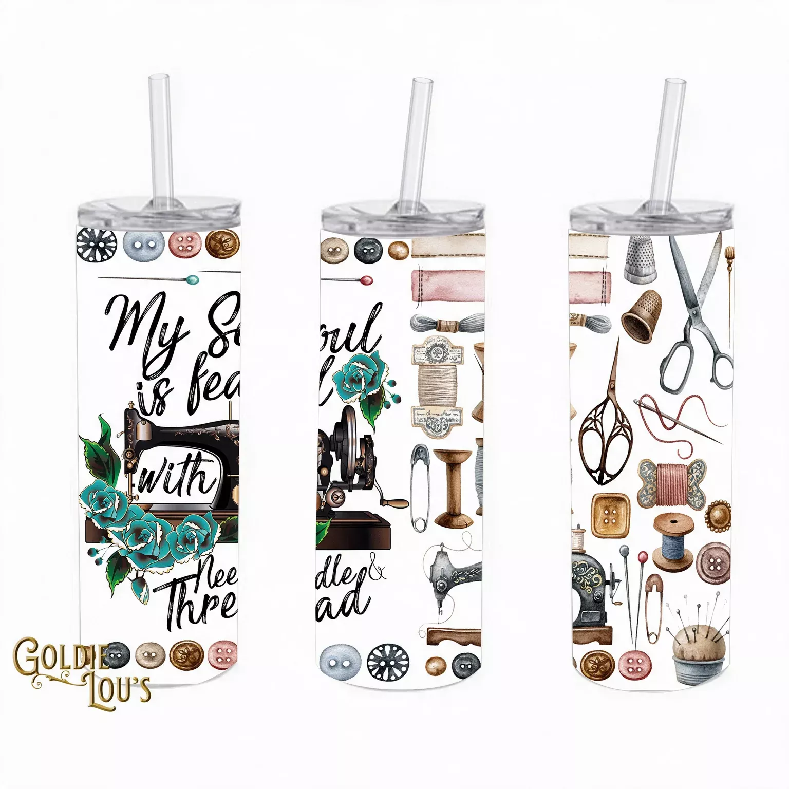 Needle and Thread Skinny Tumbler