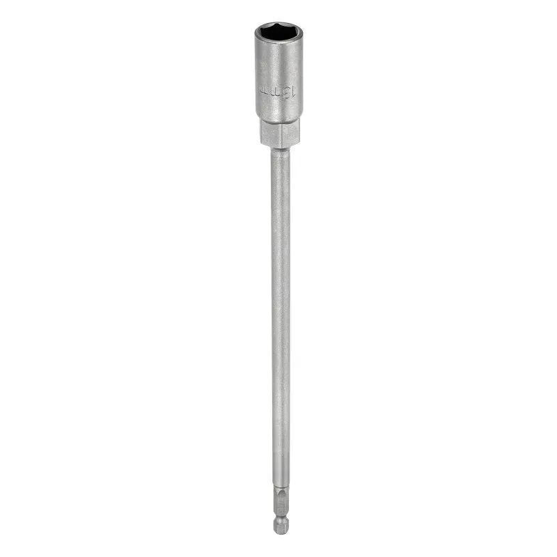 Nut Driver Drill Bit 13mm Socket 1/4″ Hex Shank 10″ Long Setter