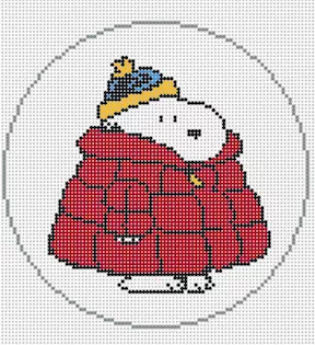 Officially Needlepoint – Snoopy in Puffer Coat