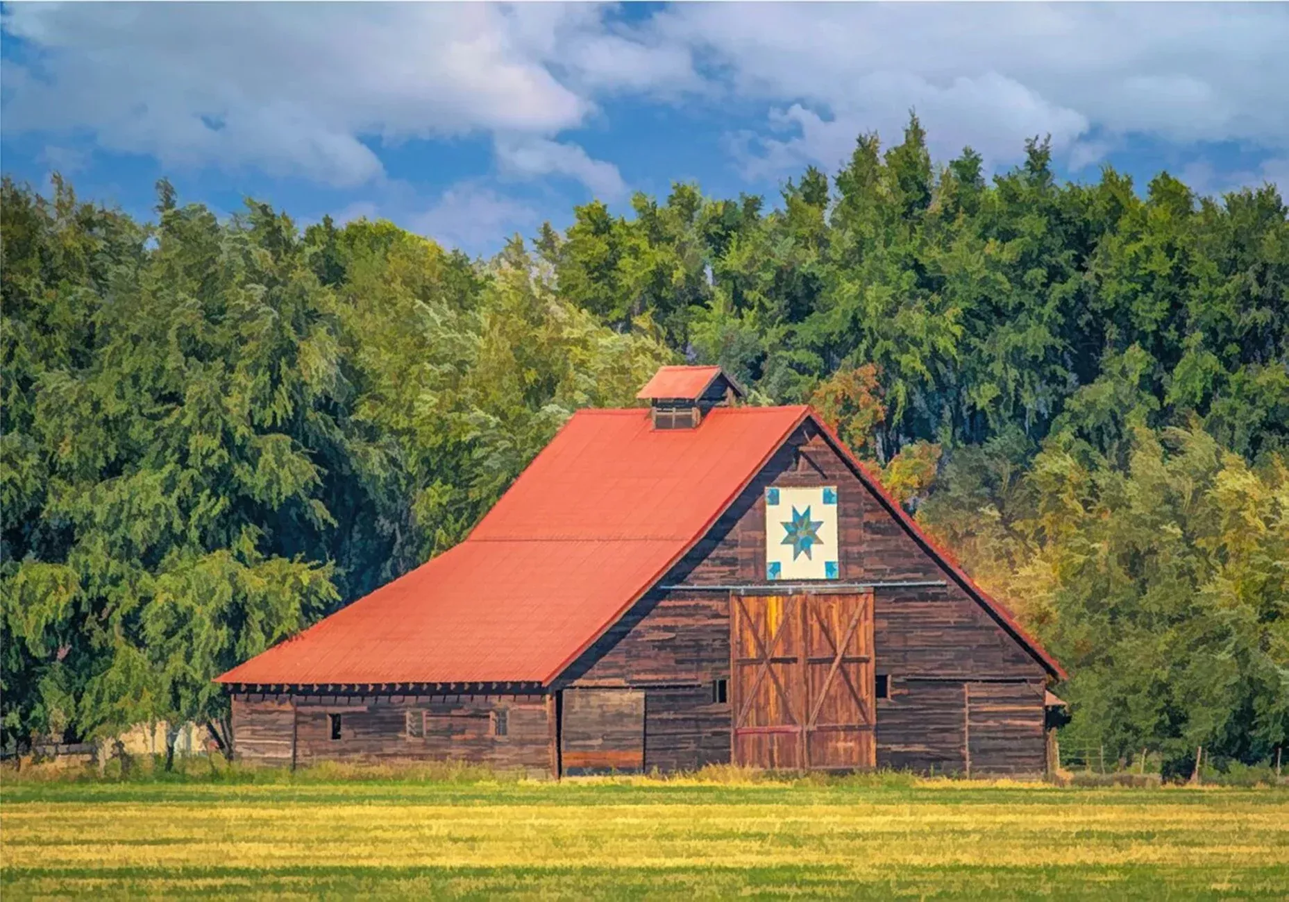 On the Barn Quilt Trail 20x14in Panel