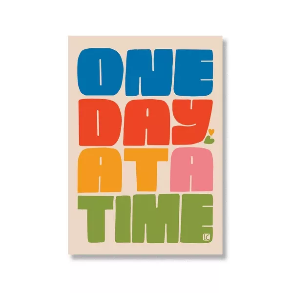 One Day at a Time Large Sticker