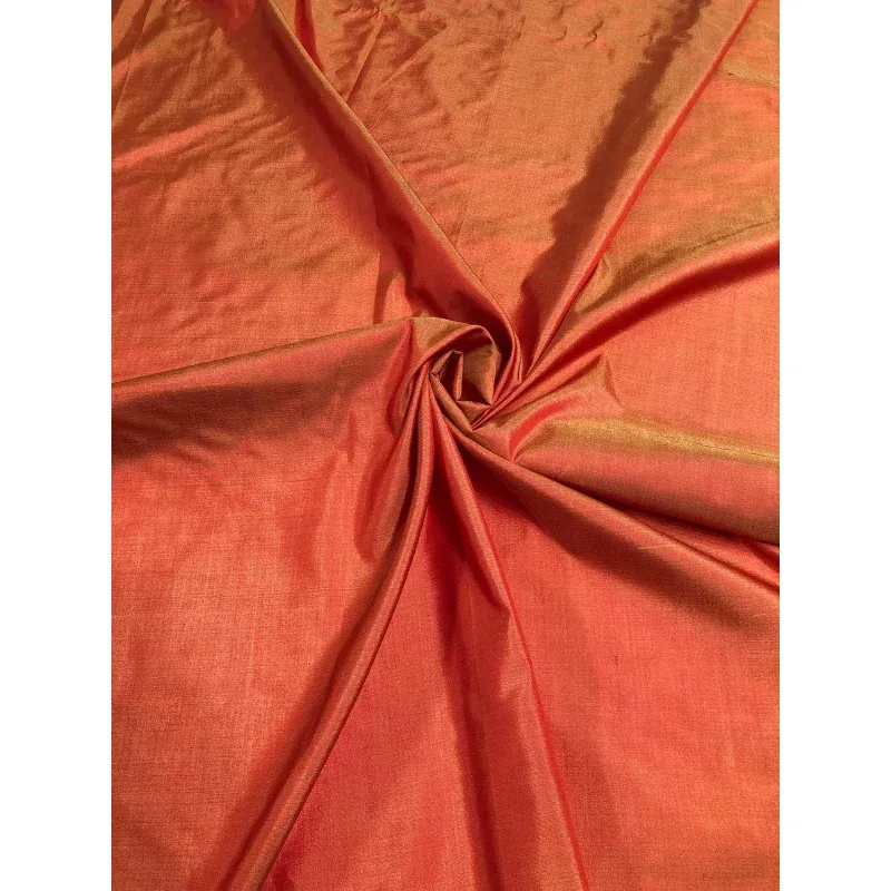 Orange Spun Silk Fabric