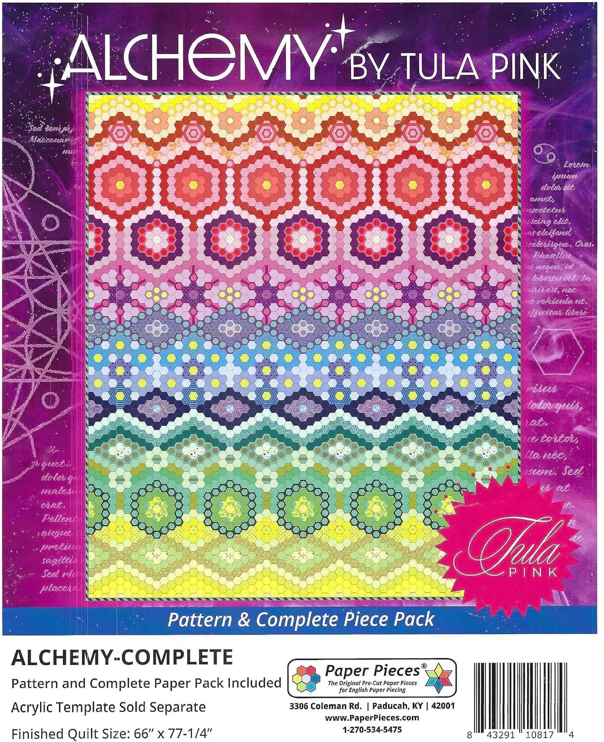 PAPER PIECES - Tula Pink - Alchemy Pattern and Complete Paper Piece Pack