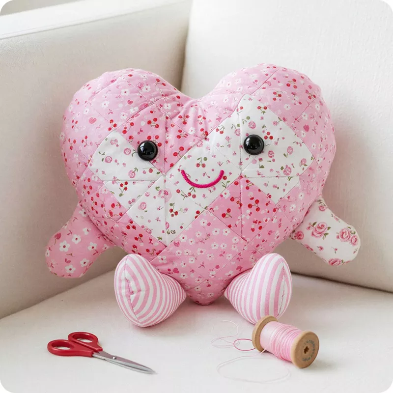 Patchwork Heart Plushie / Pillow Digital PDF Pattern