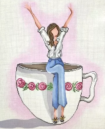 Patti Mann Needlepoint – Sitting on the Rim