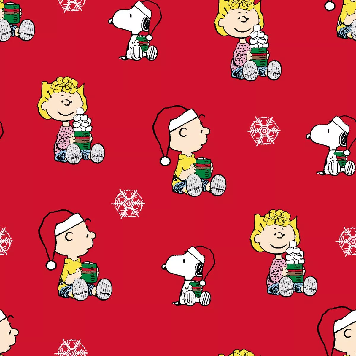 Peanuts Christmas Friends Toss Fabric