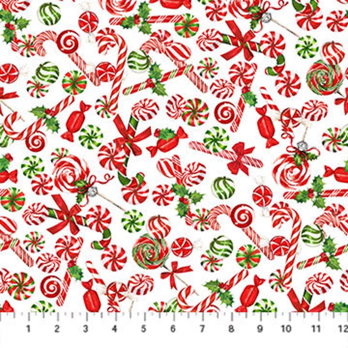 Peppermint Candy White Multi Tossed Candy