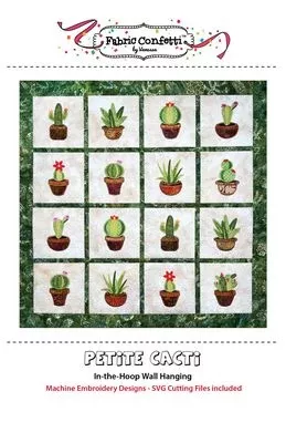 Petite Cacti ITH Wall Hanging Pattern
