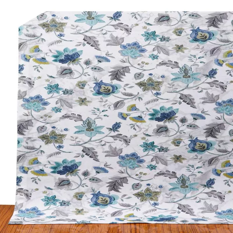 ‘Pinar’ Fabric by the Metre (Grey/ Blue)