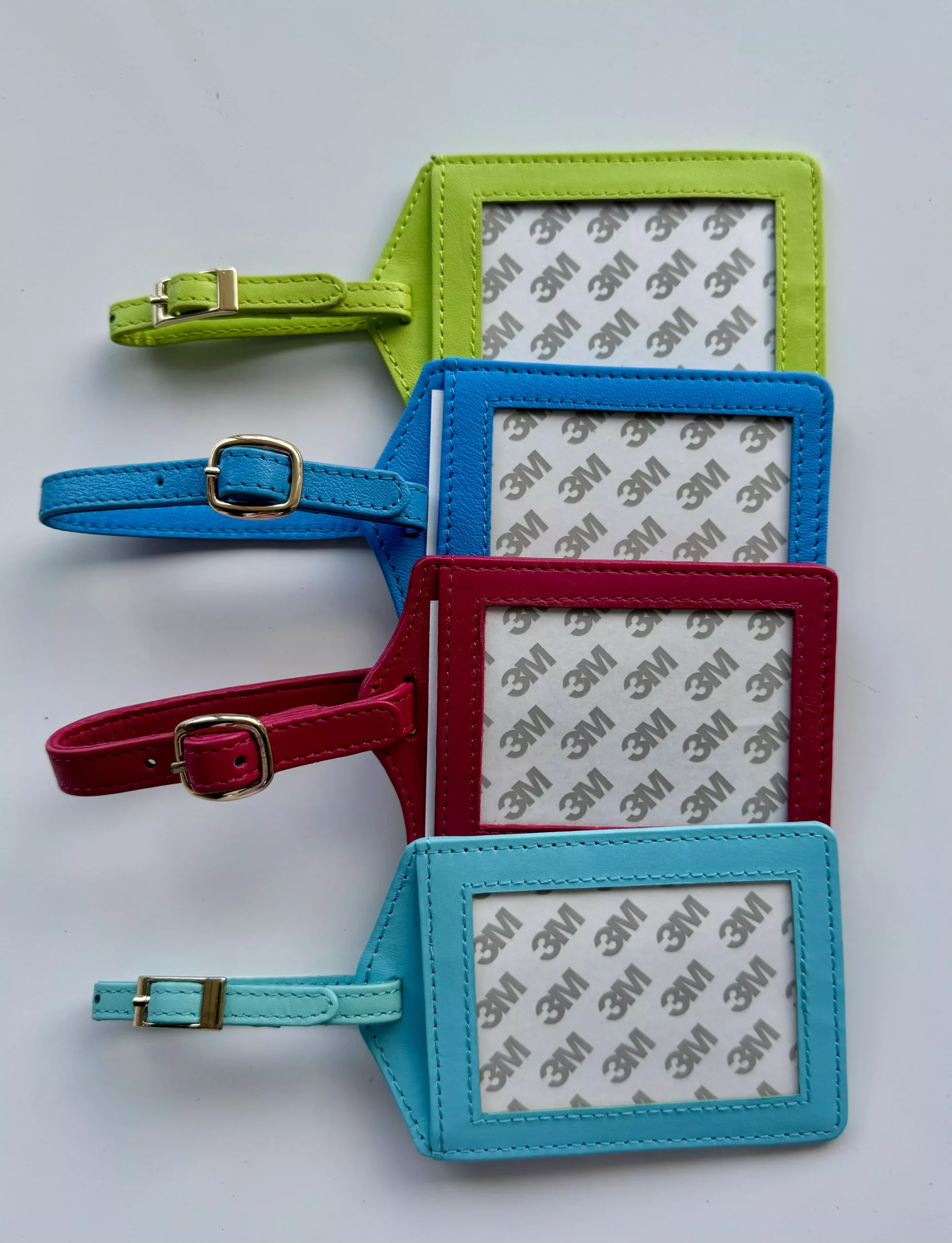 Planet Earth Leather Luggage Tags