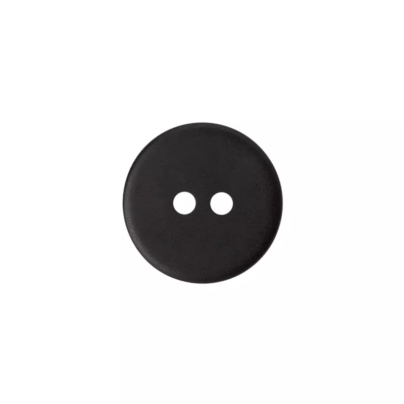Plastic 2-Hole Button – 24L/15mm – Matte Charcoal