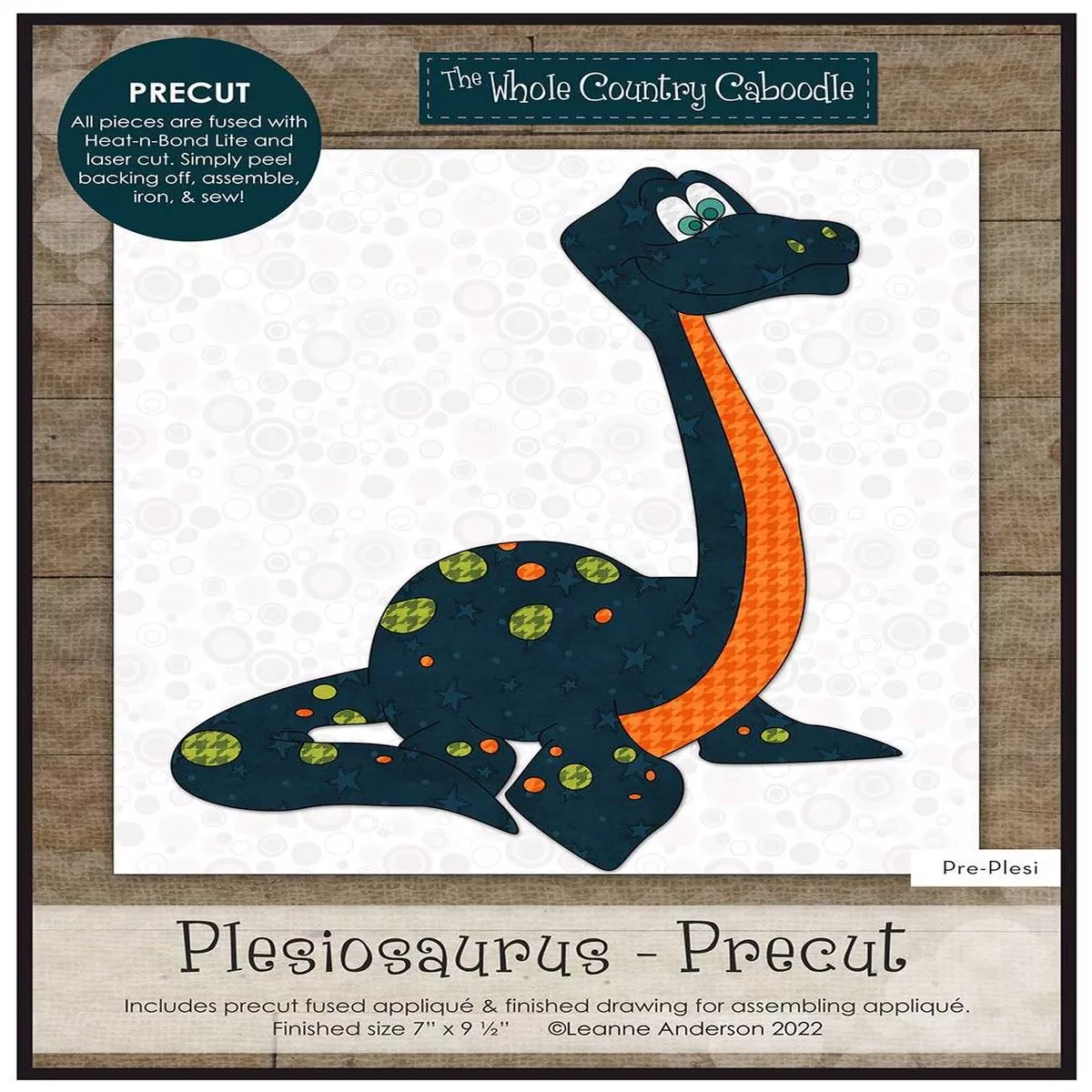 Plesiosaurus Precut Fused Applique Pack