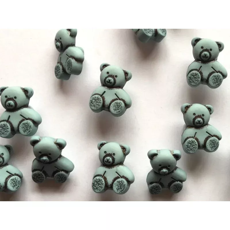 Polyester Sitting Bear Buttons (15mm)