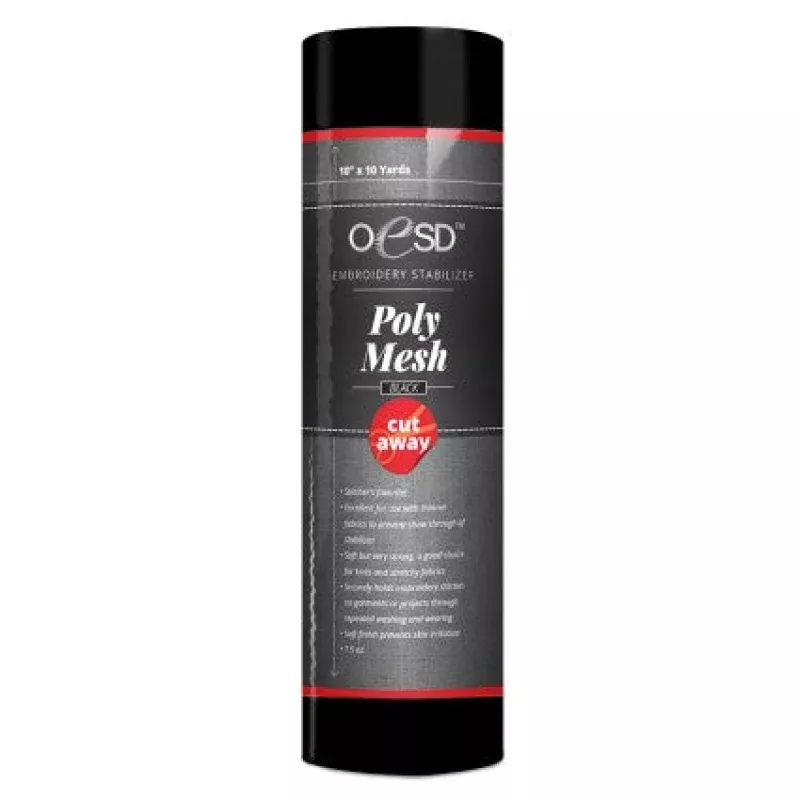 Polymesh CutAway Black (10 x 10yds)