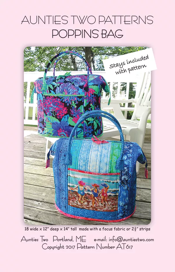 Poppins Bag Pattern with Stays