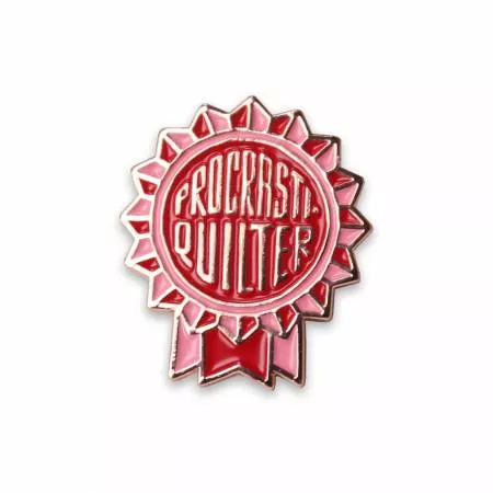 Procrastiquilter Enamel Pin