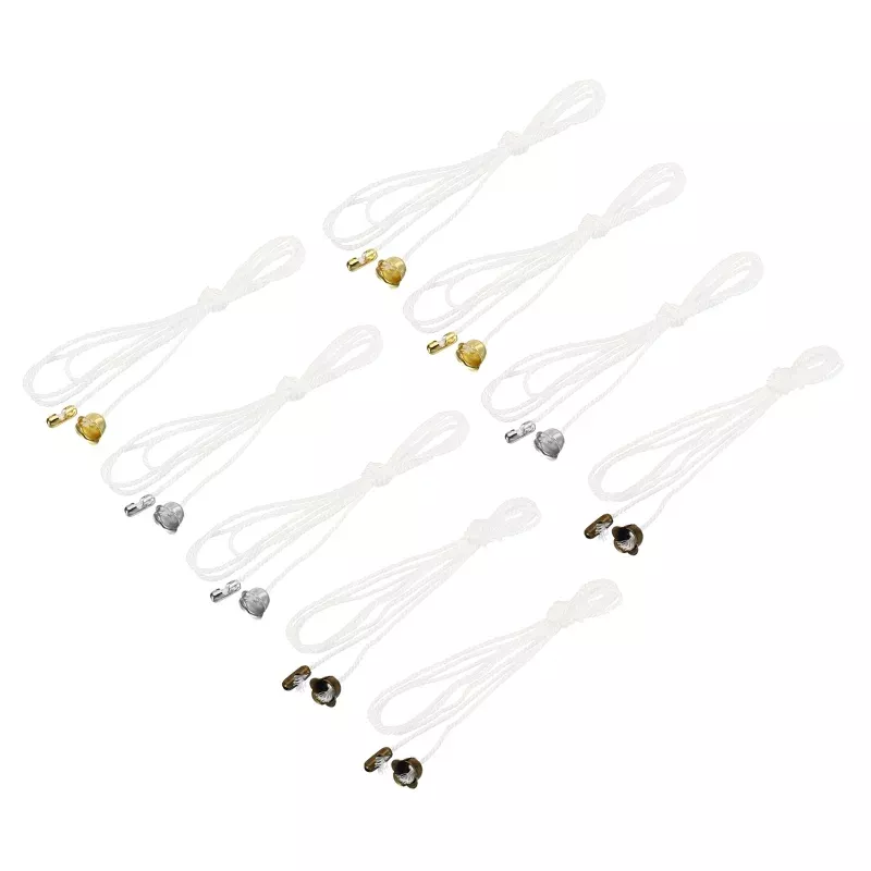 Pull Cord for Ceiling Switch Light Pull Cord String Chain Extension, White 9pcs