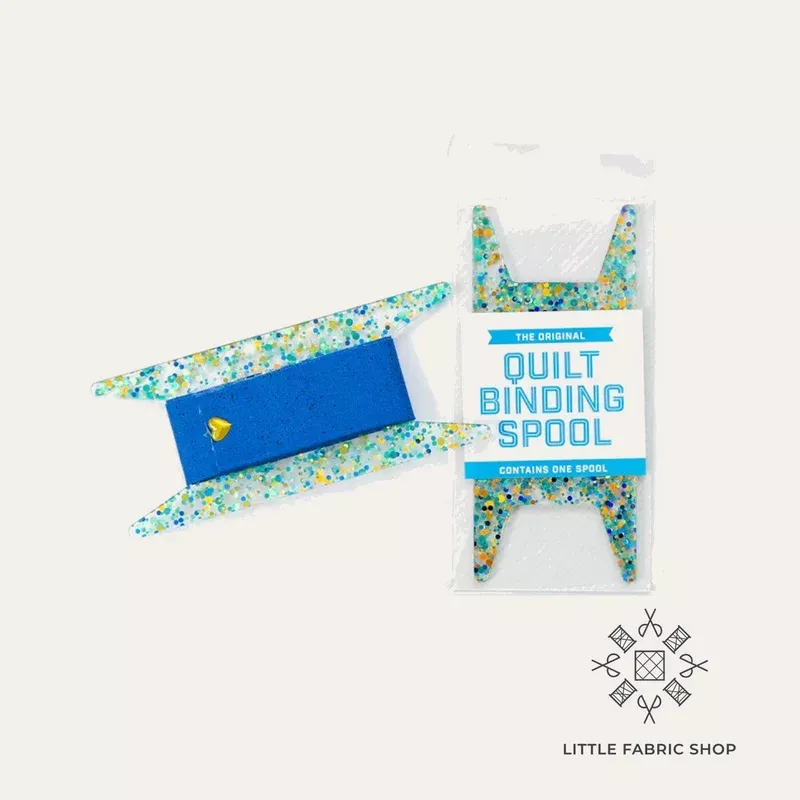 Quilt Binding Spool – Blue, Teal and Gold