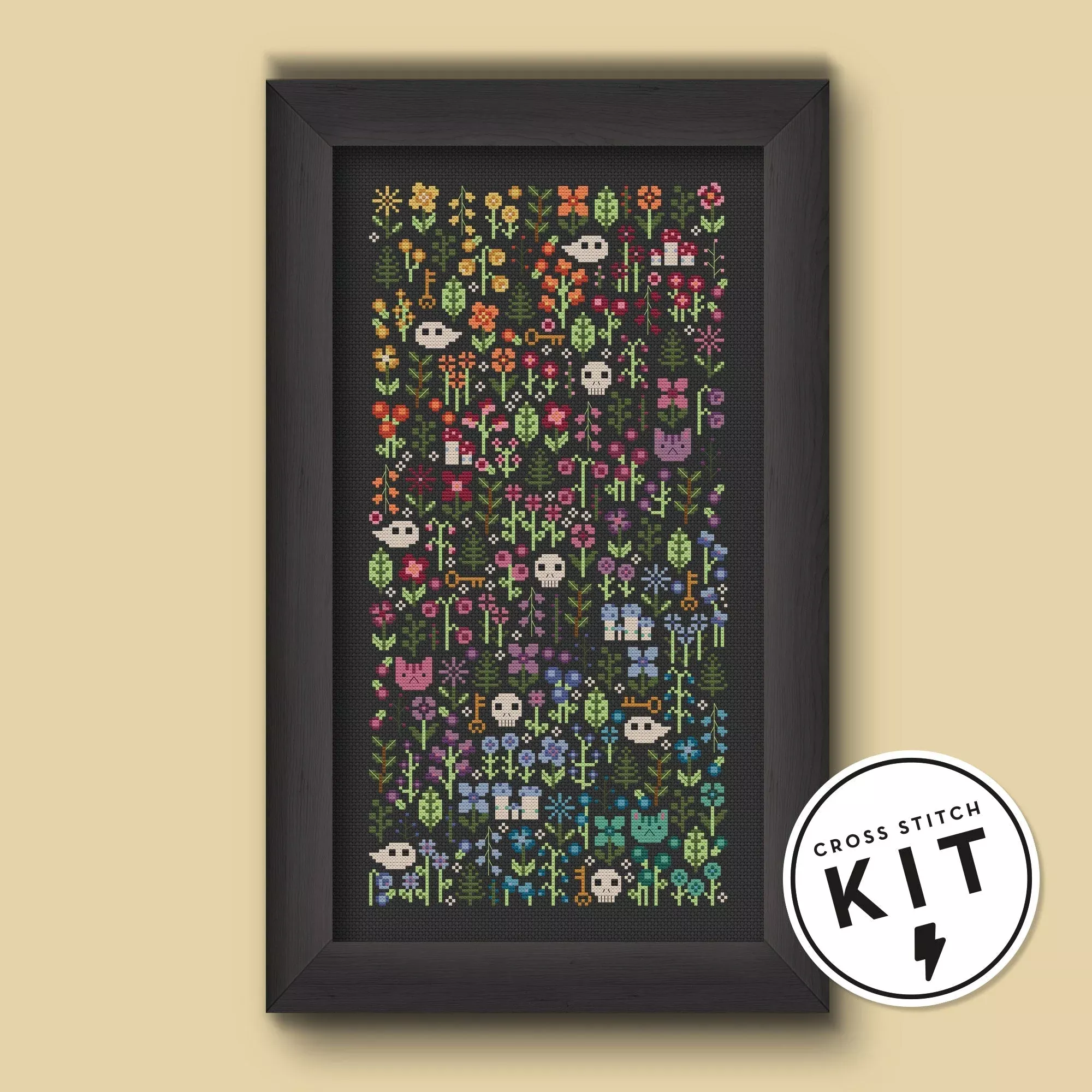 Rainbow Garden Cross Stitch Kit