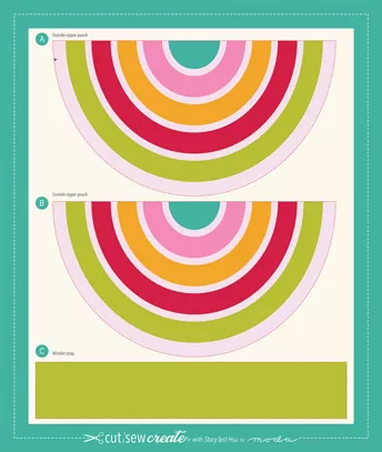 Rainbow Zipper Pouch Panel (Stacy Iest Hsu)