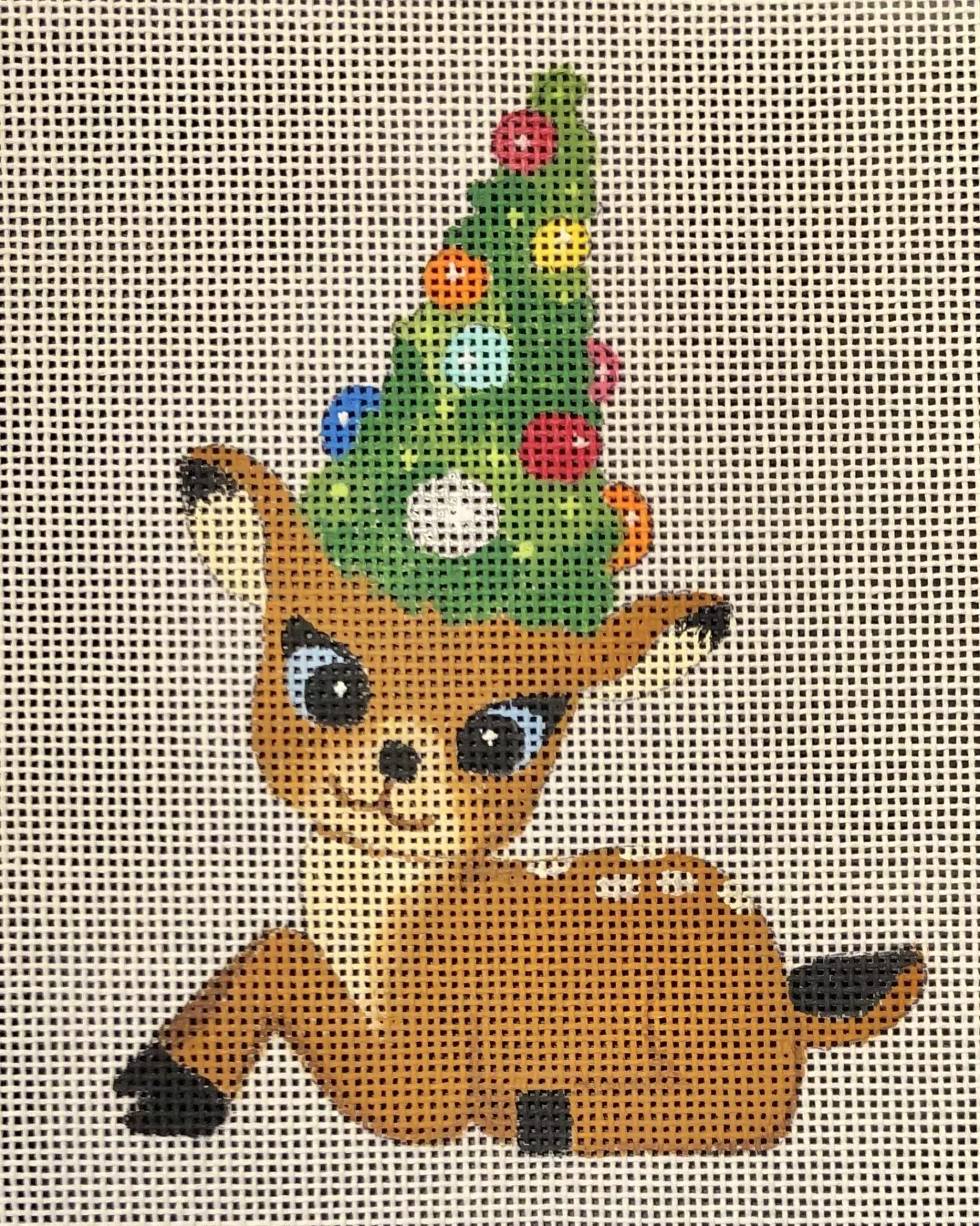 Raymond Crawford – Mini Sitting Reindeer with Tree