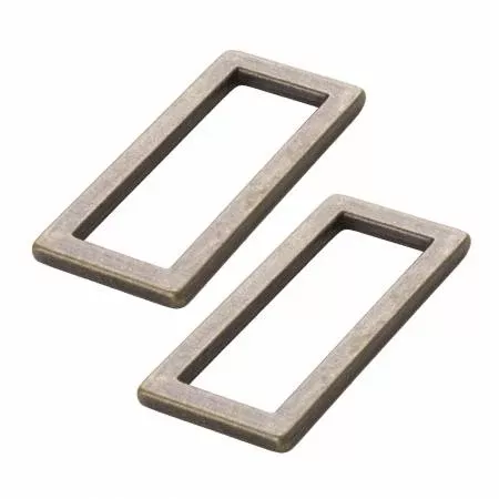 Rectangle Ring Flat 1-1/2in Antique Brass Set of Two ByAnnie