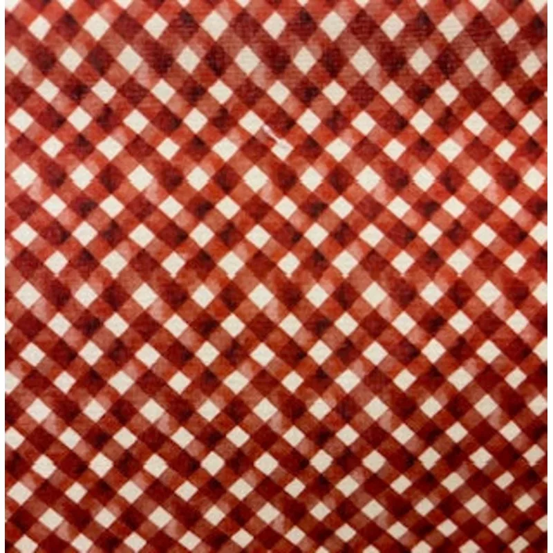 Red Checked Backing for Christmas Brick kit, 4 yards