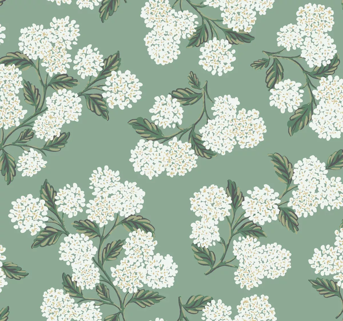 RI5145 Jade Hydrangea Wallpaper