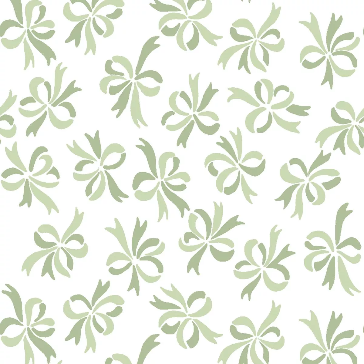 Ribbon Bow on Moss Fabric