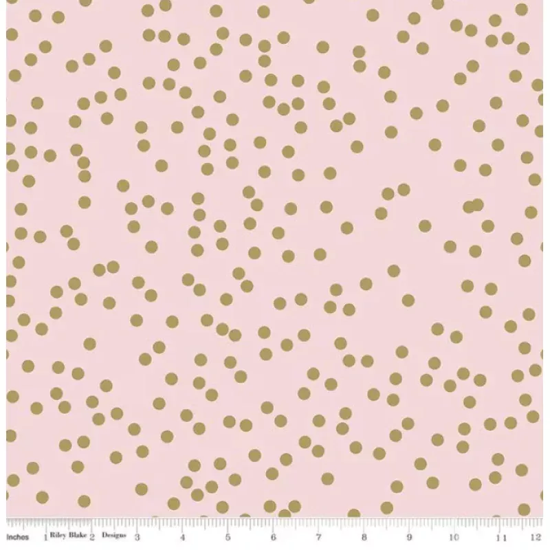 Riley Blake – Confetti Blush – 1/2 YARD CUT