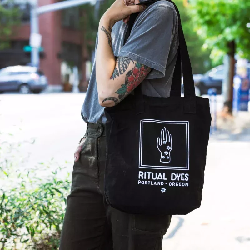 Ritual Dyes Hand Tote Bag