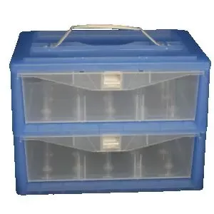 RNK 2 Drawer - 30 Cone storage box with handle - Blue