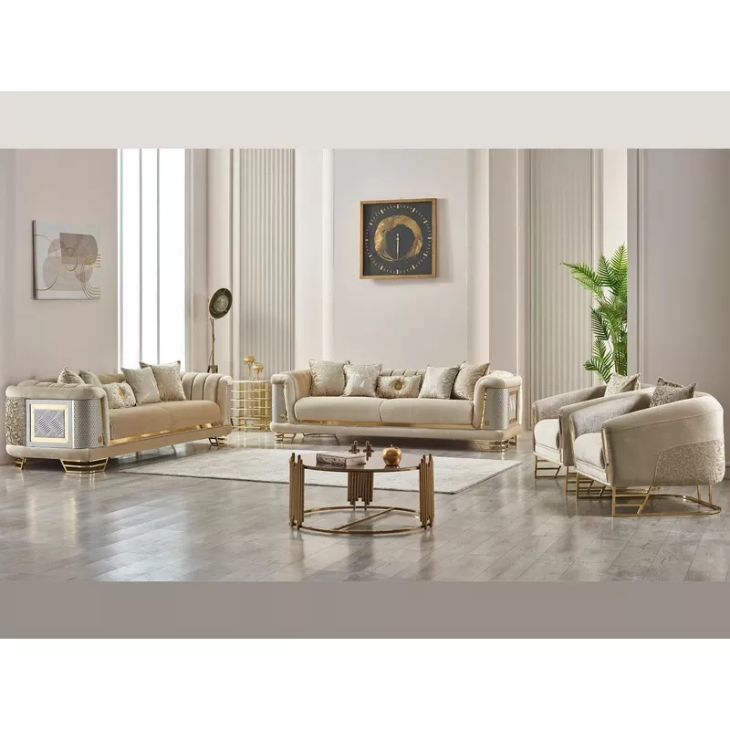 Romans Living Room Set Beige