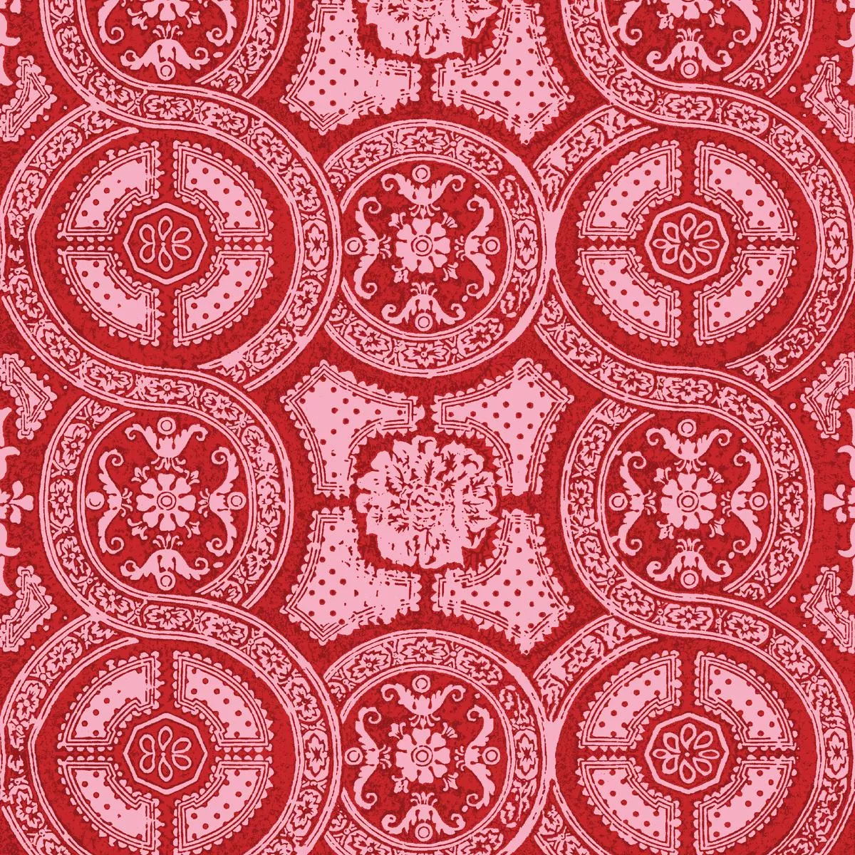 Romantic Sequence in Crimson Fabric