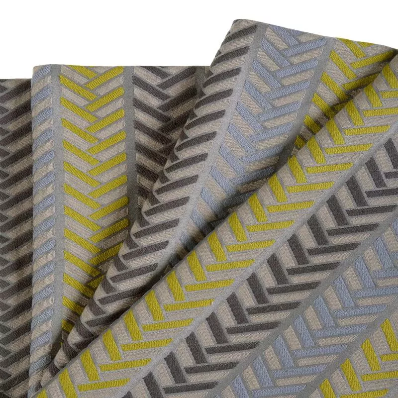 ‘Rowie’ Fabric by the Metre (Grey/ Yellow)