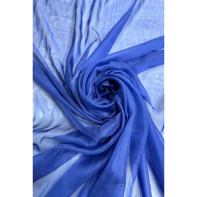 Royal Blue Silk Chiffon