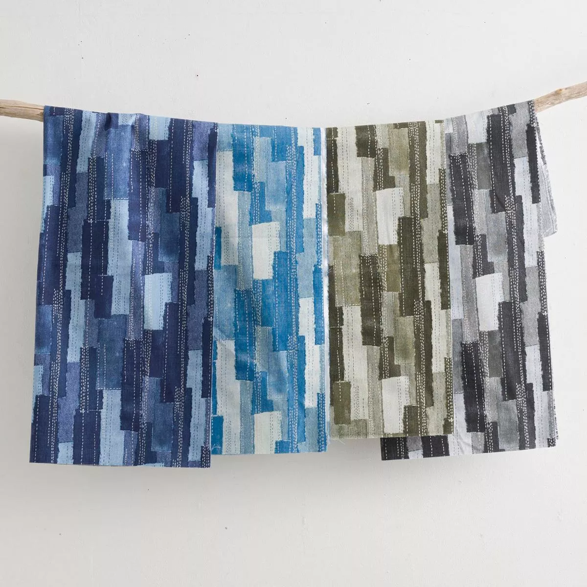 Sashiko Patchwork Print Cotton Twill YGA-89020-2