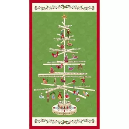 Scandinavian Holiday Scandi Tree - Panel