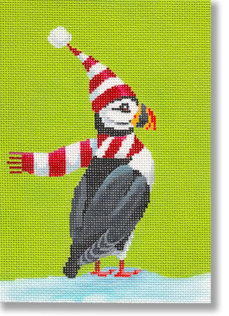 Scott Church Needlepoint – Puffin