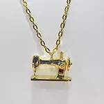 Sewing Machine Pendant/Gold (30")
