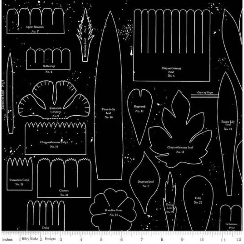Sewing Seeds III – Posie Patterns Black