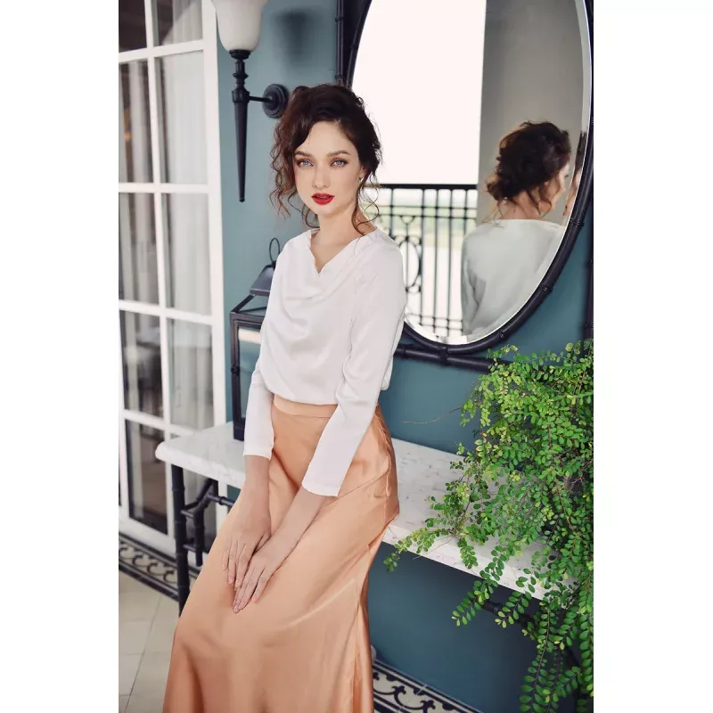 SHEA Long Sleeve Silk Blouse