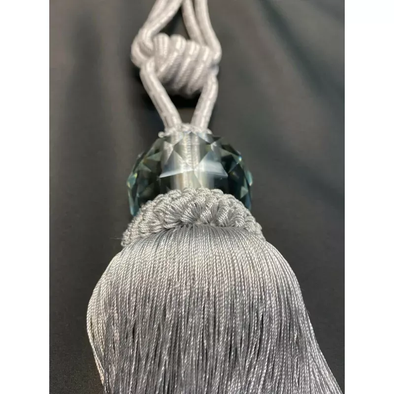 Silver Crystal Tassel Curtain Tiebacks