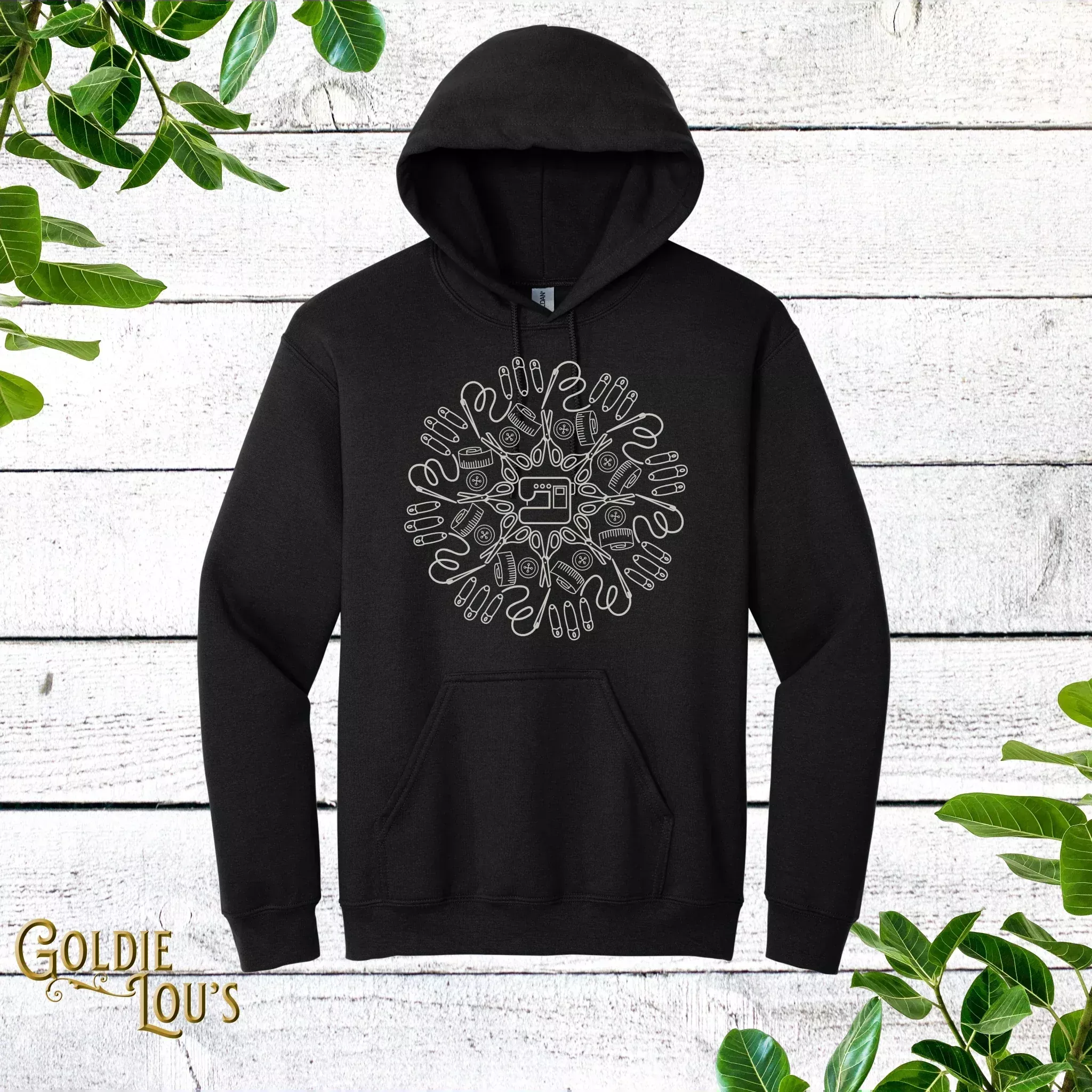 Silver Machine mandala Quilting Hoodie