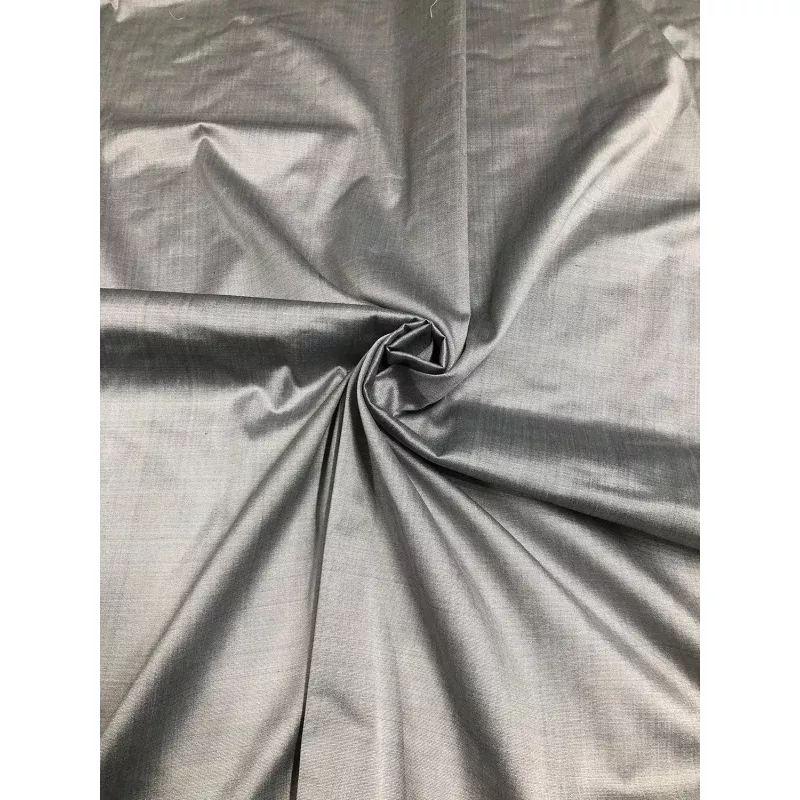 Silver Spun Silk Fabric