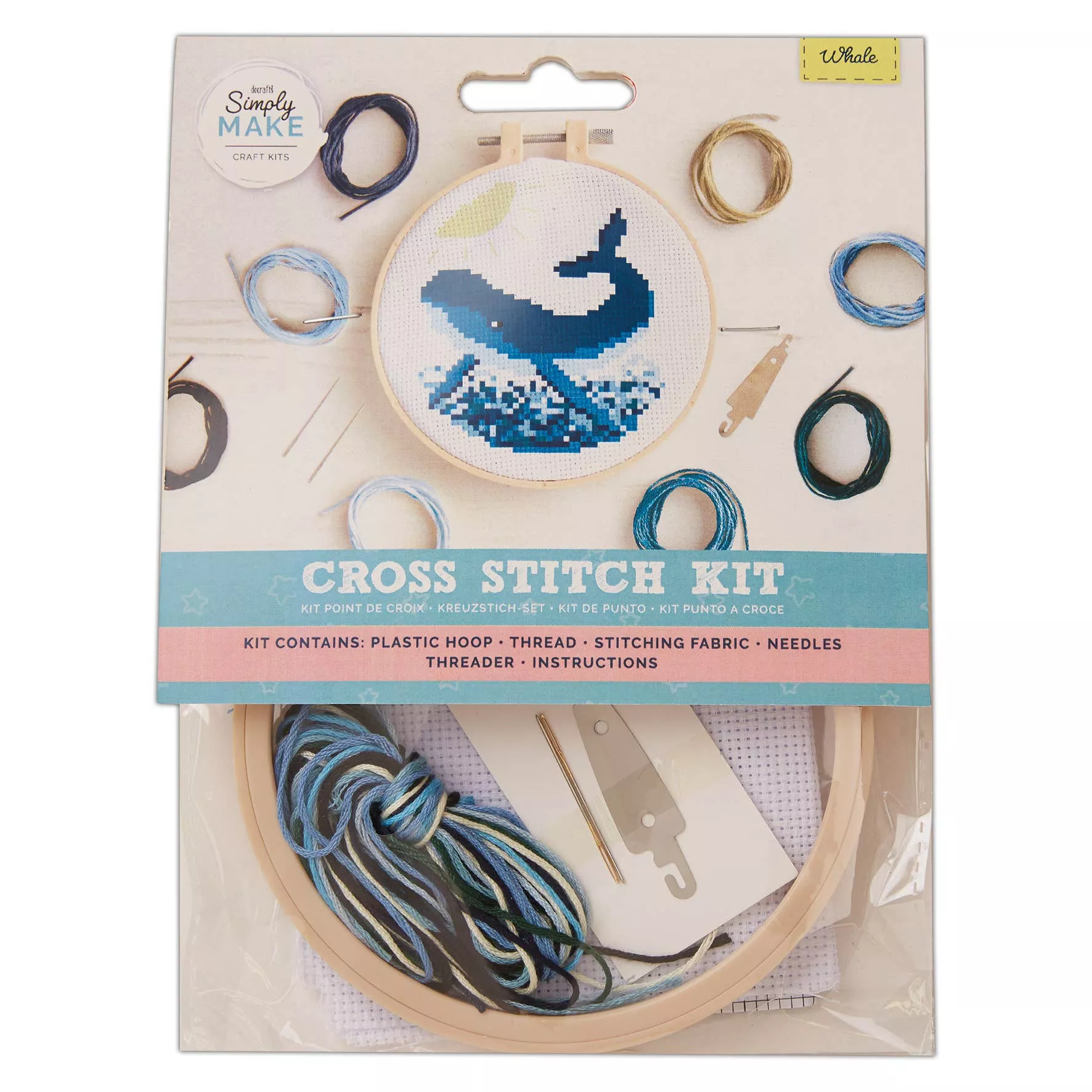 Simply Make Cross Stitch Kit - Whale