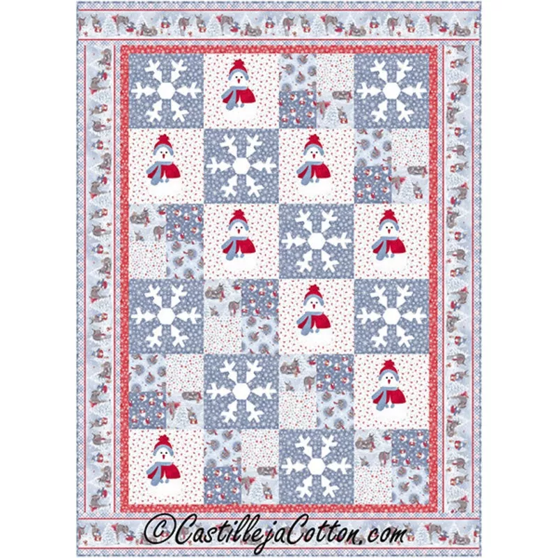 Snow Folks and Donkeys Quilt Pattern