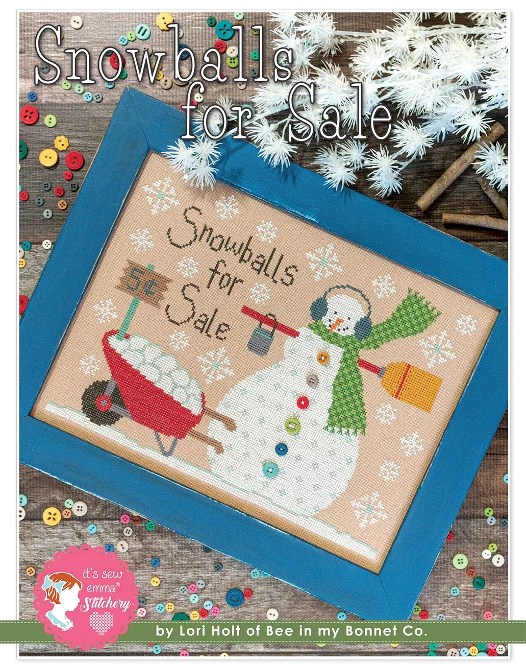 Snowballs for Sale Cross Stitch Pattern